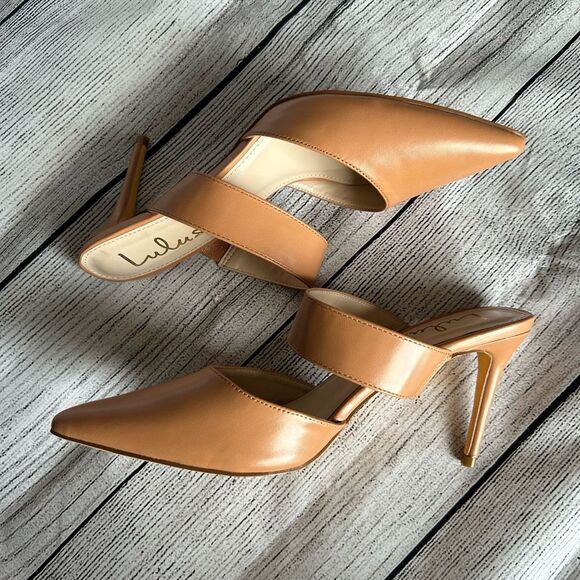 Lulus Faire Tan Pointed-Toe Mules size 9 - Picture 16 of 16